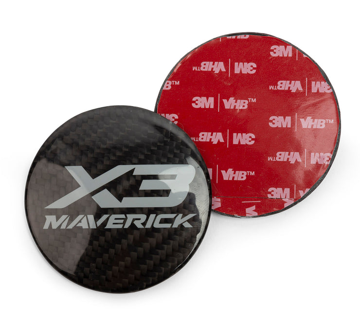 XKraft Can-Am Maverick X3 Hood Medallion- Carbon Fiber