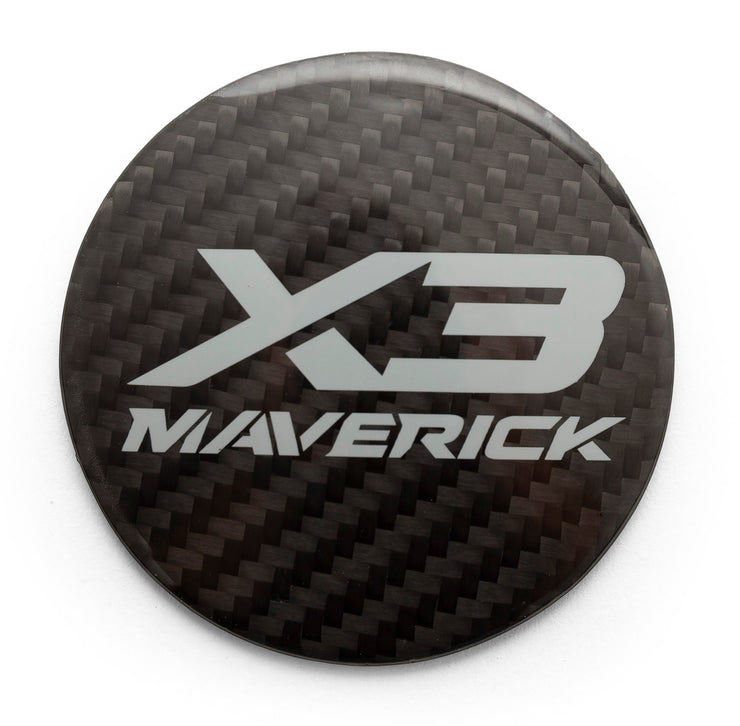XKraft Can-Am Maverick X3 Hood Medallion- Carbon Fiber